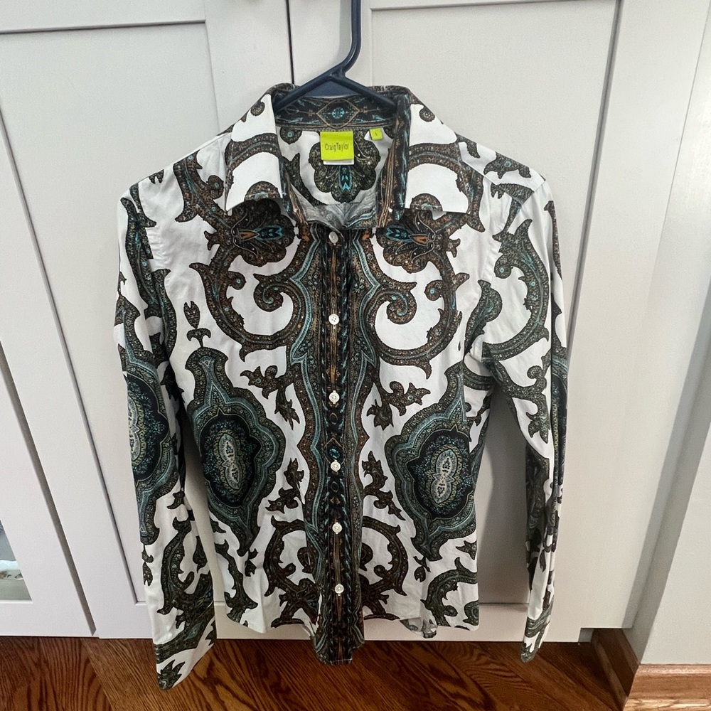 Vintage Paisley Button-Up Shirt